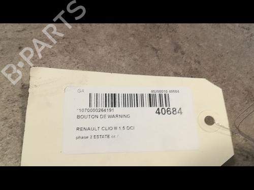Used Warning switch Warning switch RENAULT CLIO III Grandtour (KR0/1_) 1.5 dCi (75 hp) 9611875 9611875