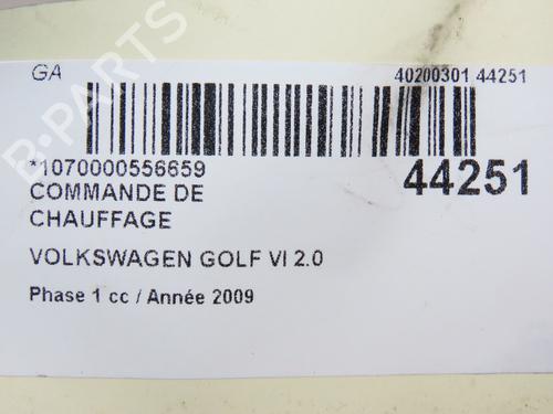 Climate control VW GOLF VI (5K1) 2.0 TDI | BP28830320I5 