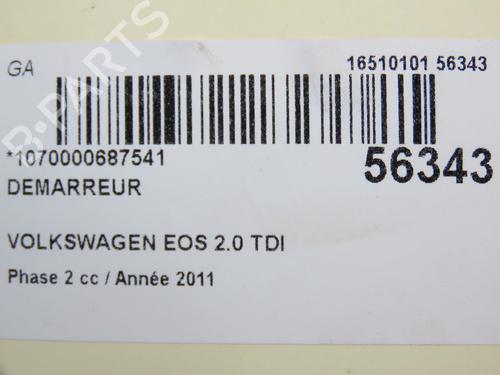 Startmotor VW EOS (1F7, 1F8) 2.0 TDI 16V (140 hp) 31077280