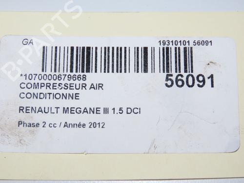 AC Kompressor RENAULT MEGANE III Hatchback (BZ0/1_, B3_) 1.5 dCi (BZ09, BZ0D, BZ1W, BZ29, BZ14) (110 hp) 32377305