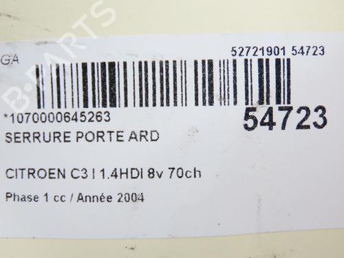 Used Rear right lock CITROËN C3 I (FC_, FN_) 1.4 HDi (68 hp) 28802121