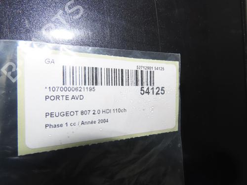 Right front door PEUGEOT 807 (EB_) 2.0 HDi | BP30740787C3 