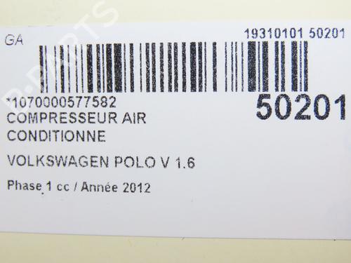 Used AC compressor VW POLO V (6R1, 6C1) 1.6 TDI (90 hp) 28967153