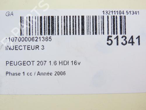Used Injector PEUGEOT 207 (WA_, WC_) 1.6 HDi (90 hp) 29195955