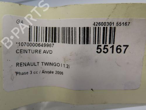 Høyre foran beltestrammer RENAULT TWINGO I (C06_) 1.2 16V (C06C, C06D, C06K) | BP29551197C88 