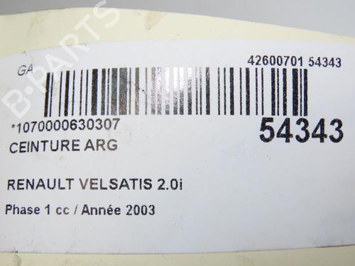 Pre-tensor trás esquerdo RENAULT VEL SATIS (BJ0_) 2.0 16V Turbo (BJ0K) (163 hp) 31120560