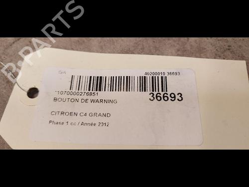Used Warning switch CITROËN C4 Grand Picasso I (UA_) 1.6 HDi (109 hp) 9613639
