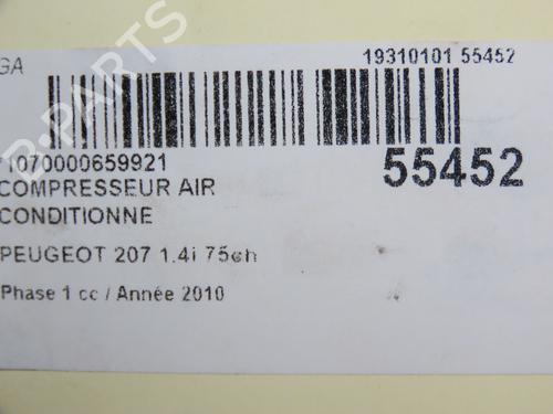 Compressor A/C Compressor A/C PEUGEOT 207 (WA_, WC_) 1.4 (73 hp) 30893418 30893418