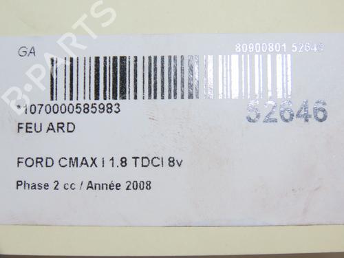 Used Right taillight FORD C-MAX (DM2) 1.8 TDCi (115 hp) 28832669