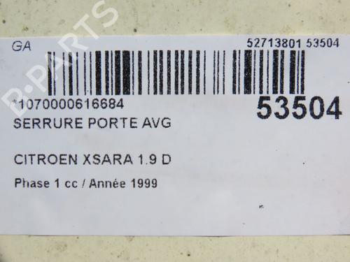 Used Front left lock CITROËN XSARA (N1) 1.9 D (70 hp) 28831679