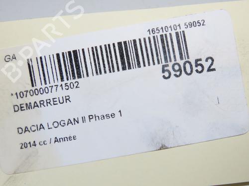 Startmotor Startmotor DACIA LOGAN MCV II 1.2 (73 hp) 39893792 39893792
