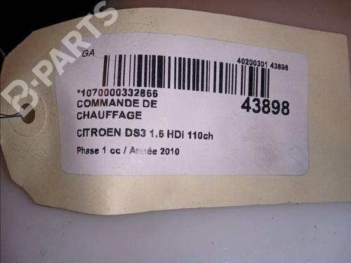 Climate control CITROËN DS3 (SA_) 1.6 HDi 110 | BP11101038I5 