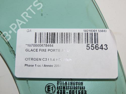 front-right-door-window-citroen-c3-i-fc_-fn_-2002-2003-2004-2005-2006-2007-2008-2009-2010-2011-2012-2013-30164357 main image
