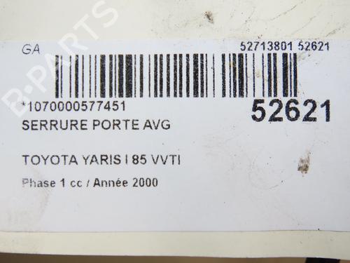 Front left lock TOYOTA YARIS (_P1_) 1.3 (NCP10, SCP12_) | BP28968832C98 