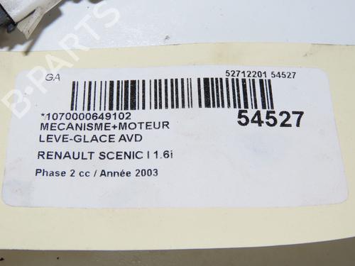 Vindusheismekanisme høyre foran RENAULT SCÉNIC I MPV (JA0/1_, FA0_) 1.6 (JA00, JA16, JA15, JA19, JA1V, JA2B, JA2C, JA0B,... (107 hp) 31372096