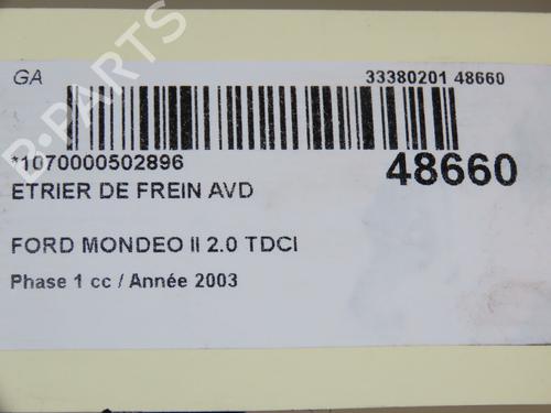Right front brake caliper FORD MONDEO III (B5Y) 2.0 TDCi | BP16707393M104 