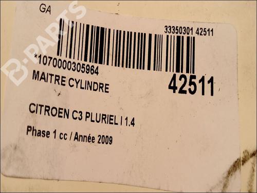 Brake master cylinder CITROËN C3 Pluriel (HB_) 1.4 HDi | BP9617032M77 