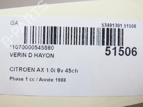 Used Tailgate lift support CITROËN AX (ZA-_) 10 (45 hp) 28832275