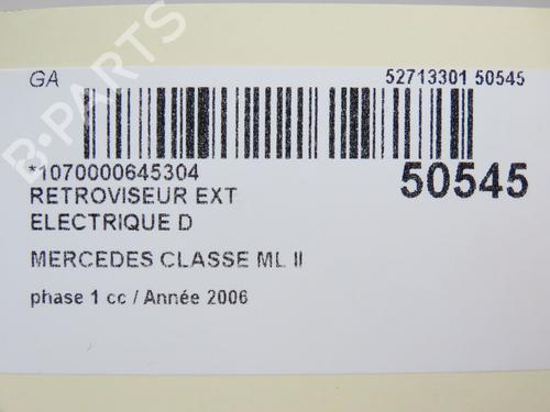 Used Right mirror MERCEDES-BENZ M-CLASS (W164) ML 320 CDI 4-matic (164.122) (224 hp) 28831333