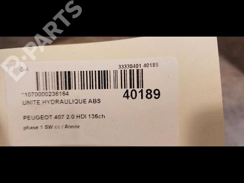 ABS pump PEUGEOT 407 SW (6E_, 6D_) 2.0 HDi 135 | BP9608214M43 