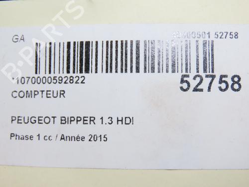 Instrument cluster PEUGEOT BIPPER (AA_) 1.3 HDi 75 | BP28967992C47 