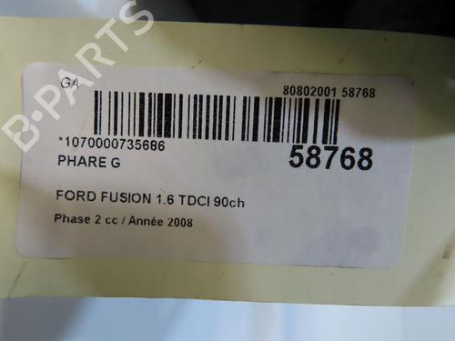 Used Left headlight Left headlight FORD FUSION (JU_) 1.6 TDCi (90 hp) 39893986 39893986