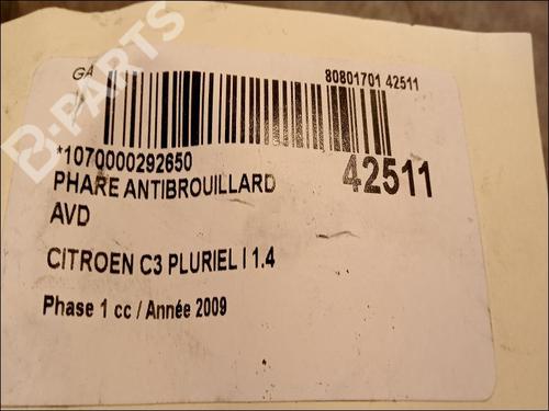 Right front fog light CITROËN C3 Pluriel (HB_) 1.4 HDi | BP9615728C31 