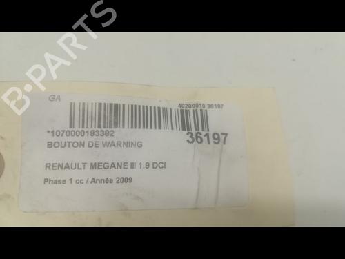 Used Warning switch RENAULT MEGANE III Hatchback (BZ0/1_, B3_) 1.9 dCi (BZ0N, BZ0J) (131 hp) 9603032
