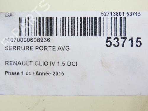 Used Front left lock RENAULT CLIO IV (BH_) 1.5 dCi 75 (75 hp) 28831686