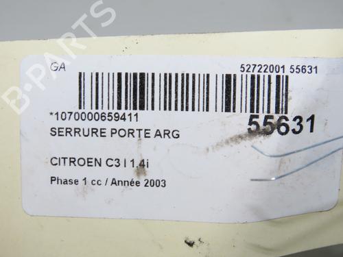 Venstre bagtil lås CITROËN C3 I (FC_, FN_) 1.4 i (73 hp) 32076149