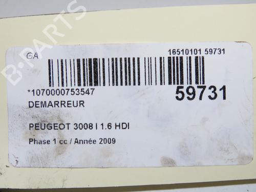 Used Starter Starter PEUGEOT 3008 I MPV (0U_) 1.6 HDi (109 hp) 40110582 40110582