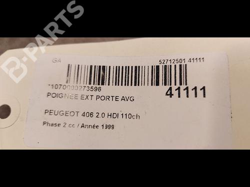 Front left exterior door handle PEUGEOT 406 (8B) 2.0 HDI 110 | BP9613015C128 