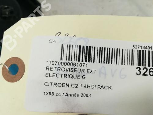 Left mirror CITROËN C2 (JM_) 1.4 HDi | BP9595002C26 