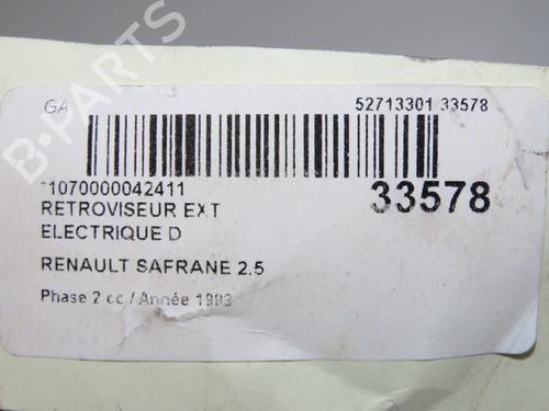 Used Right mirror Right mirror RENAULT SAFRANE I (B54_) 2.5 dT (B548) (113 hp) 33893138 33893138