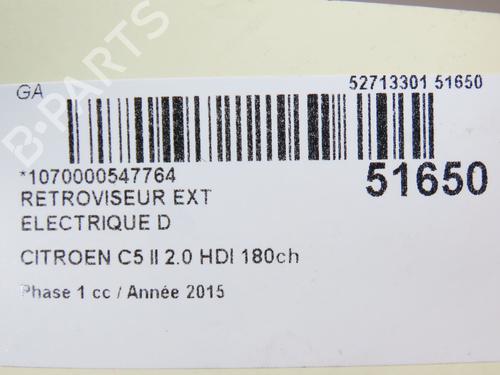 Right mirror CITROËN C5 III Break (RW_) 2.0 HDi 180 | BP28831353C27 