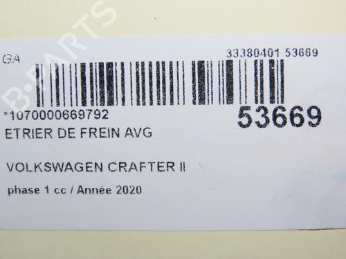 Left front brake caliper VW CRAFTER Van (SY_, SX_) 2.0 TDI FWD (SYB, SYC, SYD) | BP30447522M105 - Image 3