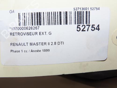 Used Left mirror RENAULT MASTER II Van (FD) 2.8 dTI (FD0C, FD0F, FD2B, FD2F, FD3C, FD3F) (114 hp) 28831548