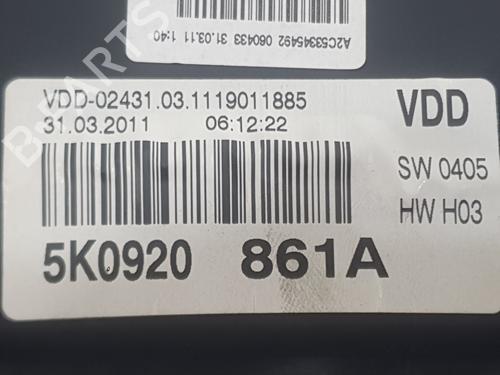 Instrument cluster VW GOLF VI (5K1) 1.6 TDI | BP36357530C47  - Image 5