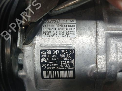 AC compressor PEUGEOT 3008 II SUV (MC_, MR_, MJ_, M4_) 1.5 BlueHDi 130 | BP26891345M34 