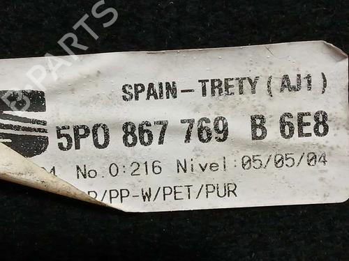 Rear parcel shelf SEAT ALTEA (5P1)  | BP15988730C85 