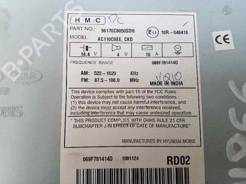 Radio HYUNDAI i20 II (GB, IB)  | BP13391358E6 