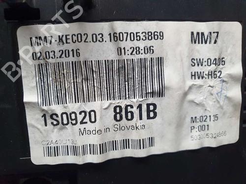 Instrument cluster VW UP! (121, 122, BL1, BL2, BL3, 123) 1.0 | BP9956573C47 