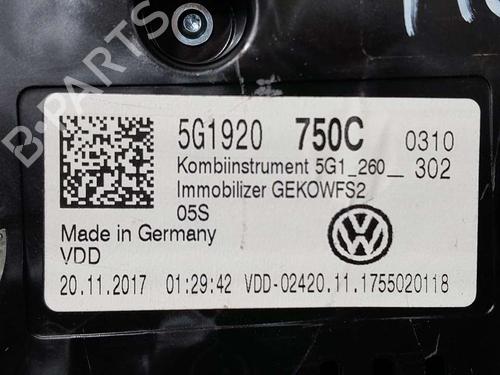 Instrument cluster VW GOLF VII (5G1, BQ1, BE1, BE2)  | BP13568622C47 