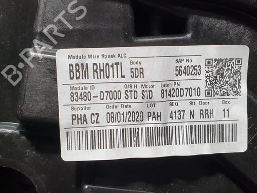 Rear right window mechanism HYUNDAI TUCSON (TL, TLE) 1.6 GDi | BP9206970C25 