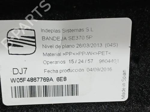 Rear parcel shelf SEAT LEON ST (5F8) 1.2 TSI | BP37273514C85 - Image 5