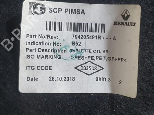 Rear parcel shelf DACIA SANDERO II TCe 90 (B8M1, B8MA, B8AC) | BP37242379C85 - Image 3