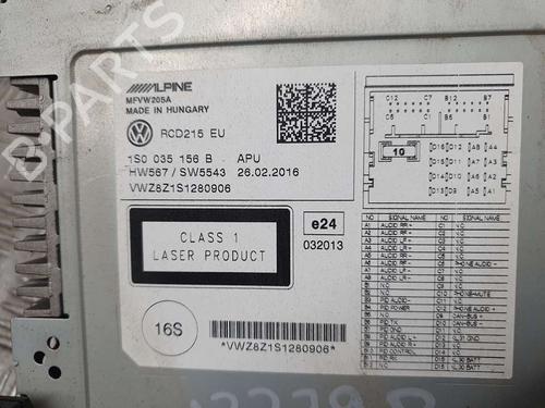 Bilradio VW UP! (121, 122, BL1, BL2, BL3, 123) 1.0 | BP12499484E6 