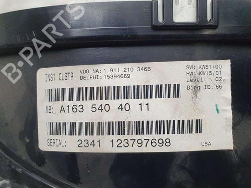Instrument cluster MERCEDES-BENZ M-CLASS (W163) ML 400 CDI (163.128) | BP6050119C47 