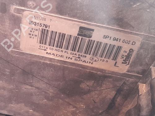 Used Left headlight SEAT LEON (1P1) 1.9 TDI (105 hp) 30493427