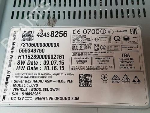 Radio OPEL ASTRA K (B16)  | BP13391382E6 